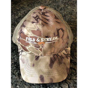Field Stream Kryptec CAMO Snapback Hat Cap Mesh Trucker Hunting Fishing